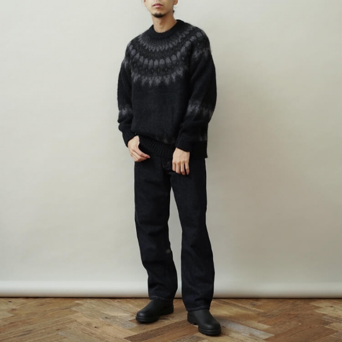 BATONER  Men MOHAIR NORDIC CREW NECK