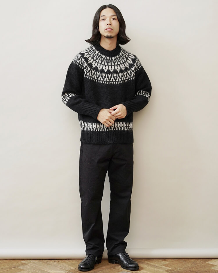 BATONERデザイナー奥山氏が解説 / MOHAIR NORDIC CREW NECK