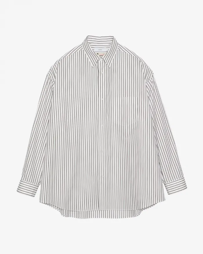 Graphpaperデザイナー南氏が解説 / SIDOGRAS Stripe L/S Oversized Regular Collar Shirt