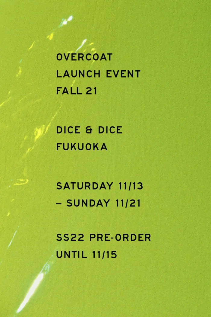 OVERCOAT LAUNCH EVENT FALL 21