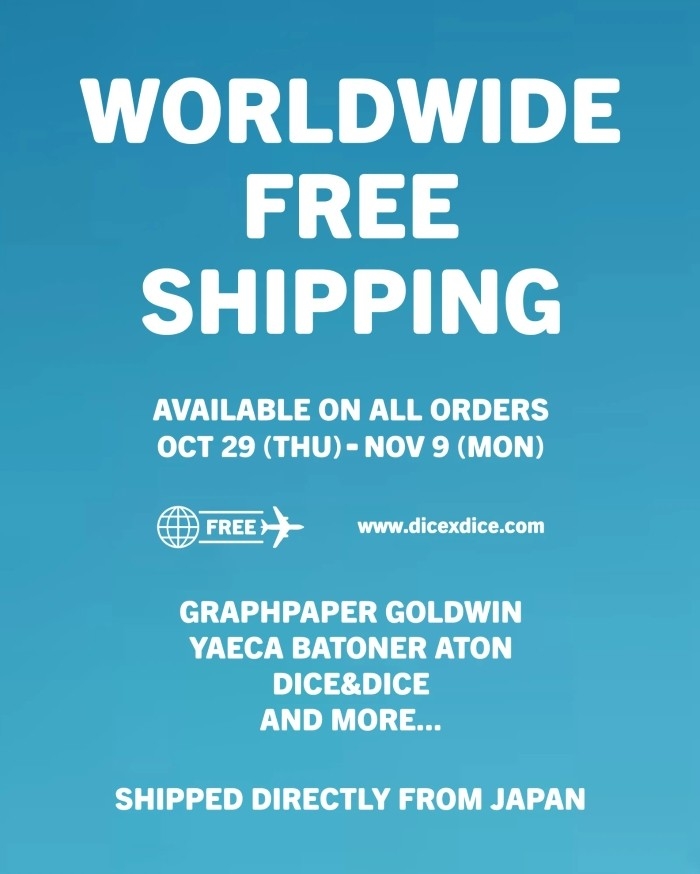 WORLDWIDE FREE SHIPPING