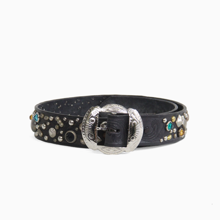 SEVEN BY SEVEN / STUDS BELT - Carving leather - Collaborated by RoosterKing&Co.