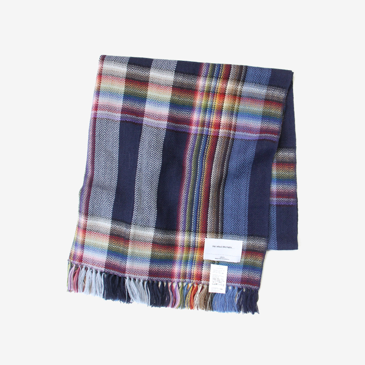 THE INOUE BROTHERS... / Multi Colored Scarf / NAVY