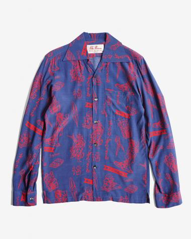 Aloha Blossom (MEN) / LUCKY L/S SHIRT / NAVY