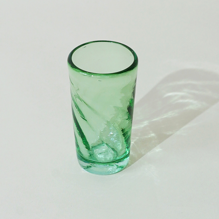 みんげい おくむら / 奥原硝子製造所 / 細モールビアグラス / グリーン