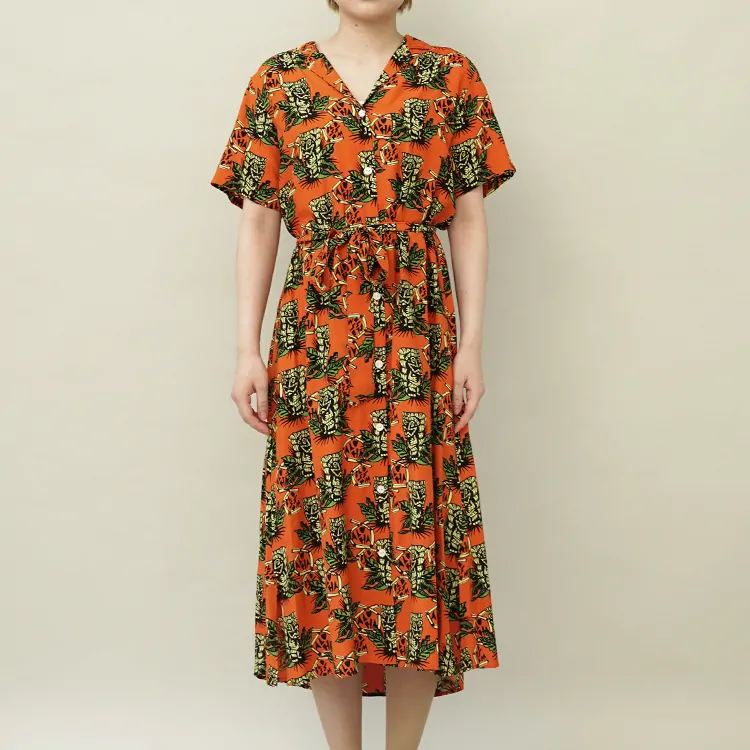Aloha Blossom (WOMEN) / TIKI DRESS / ORANGE