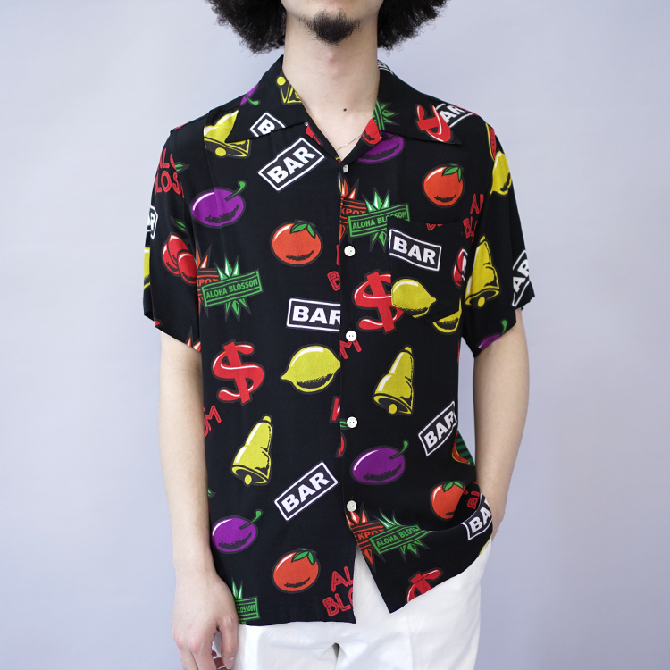 JACK POT / BLACK | Aloha Blossom (MEN)(アロハブロッサム) | SHIRTS 