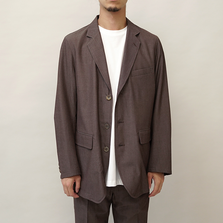 TAILORED JACKET - Wool crepe - / GREY | SEVEN BY SEVEN(セブン バイ