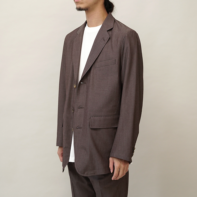 TAILORED JACKET - Wool crepe - / GREY | SEVEN BY SEVEN(セブン バイ