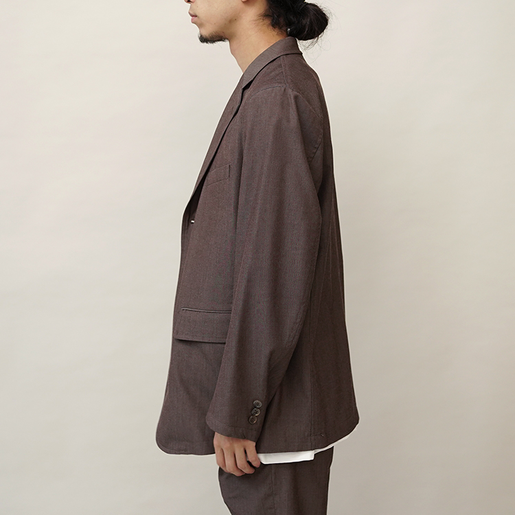 TAILORED JACKET - Wool crepe - / GREY | SEVEN BY SEVEN(セブン バイ