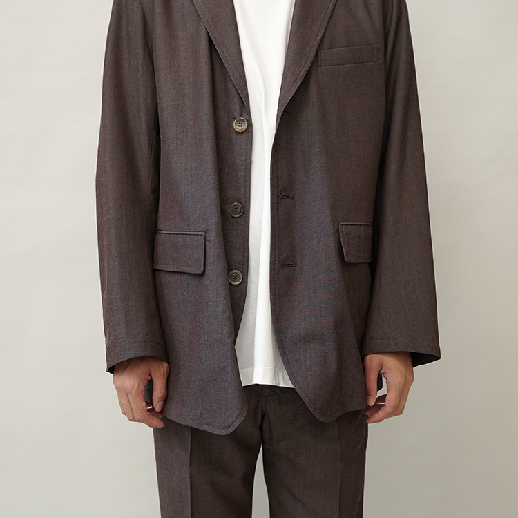 TAILORED JACKET - Wool crepe - / GREY | SEVEN BY SEVEN(セブン バイ