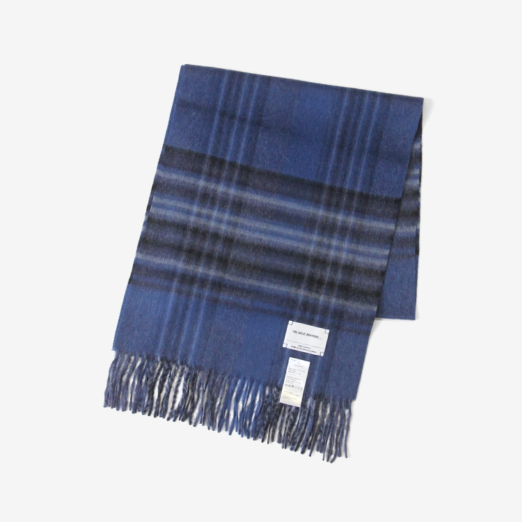 THE INOUE BROTHERS... / Brushed Scarf / CHECKED NAVY