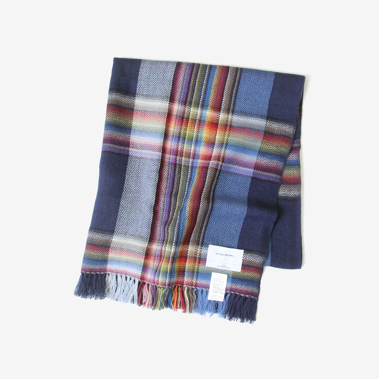 THE INOUE BROTHERS... / Multi Colored Scarf / NAVY