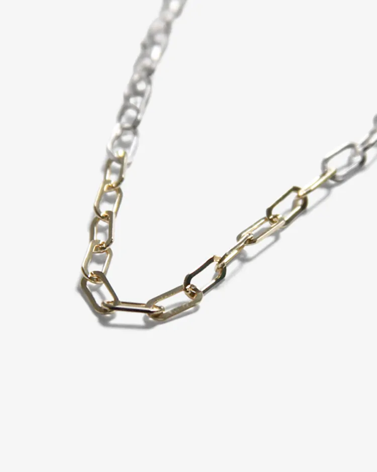 Garden of eden / MIXCHAIN NECKLACE SV925&18K 50cm (22SS-036)