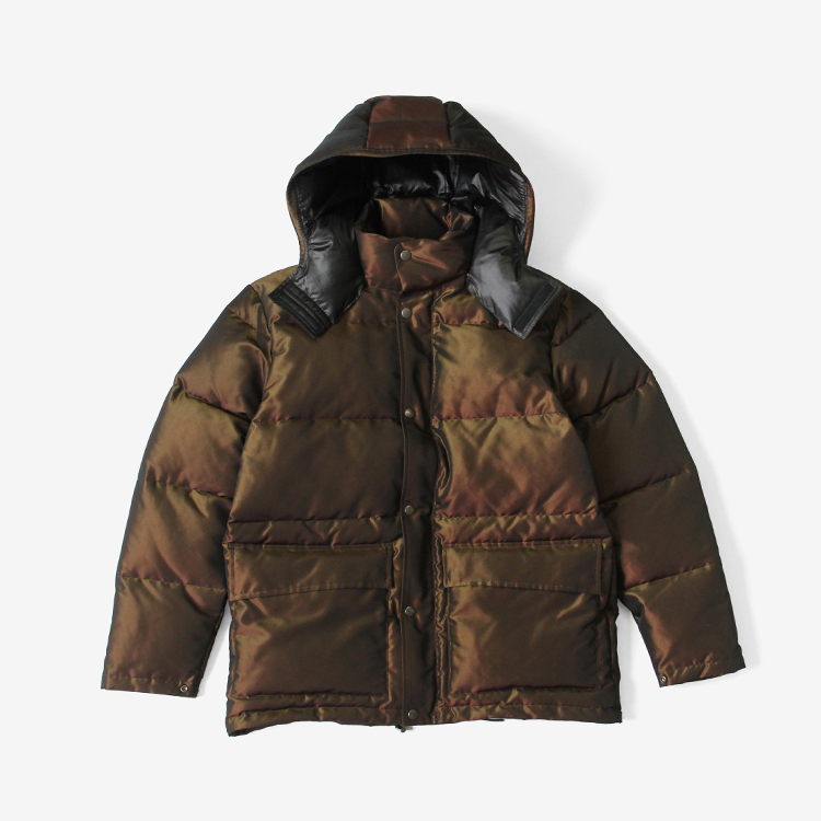 SEVEN BY SEVEN / IRIDESCENT DOWN JACKET - Polyester taffeta - / BROWN
