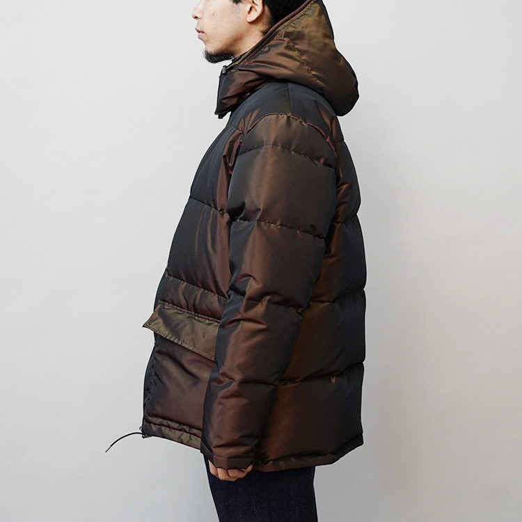 IRIDESCENT DOWN JACKET - Polyester taffeta - / BROWN | SEVEN BY