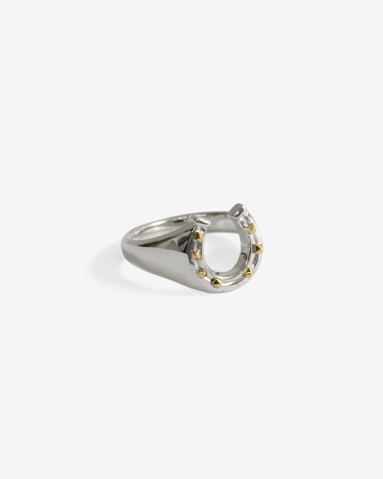 Garden of eden / HORSE SHOE RING(SV925&18K)(22SS-050)