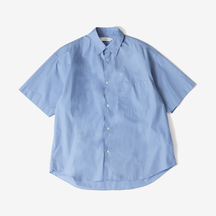 Broad S/S Oversized Regular Collar Shirt / BLUE | Graphpaper (MEN 