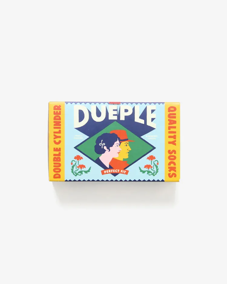 Dueple / REGULAR RIB SOCKS / BLACK STAR