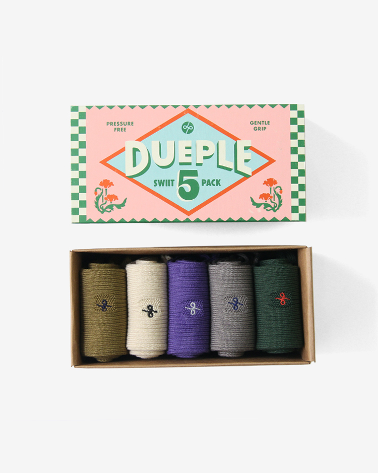 Dueple / 5PACK - REGULAR RIB SOCKS / LONDON No.1