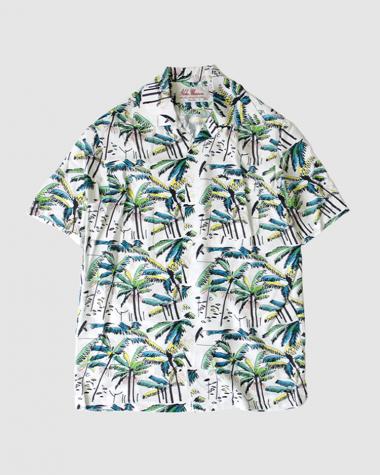Aloha Blossom (MEN) / PALM TREE / WHITE