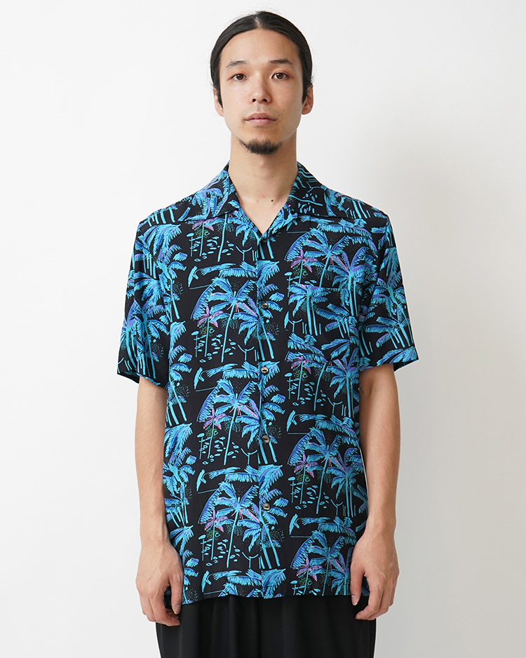 Aloha Blossom (MEN) / PALM TREE / BLACK