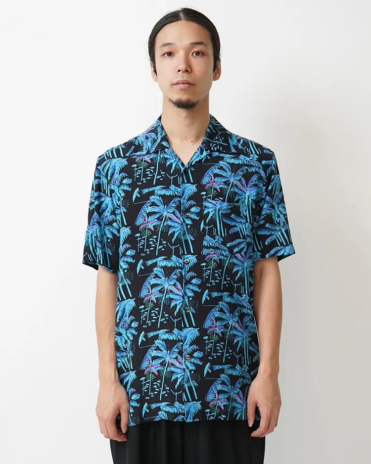Aloha Blossom (MEN) / PALM TREE / BLACK