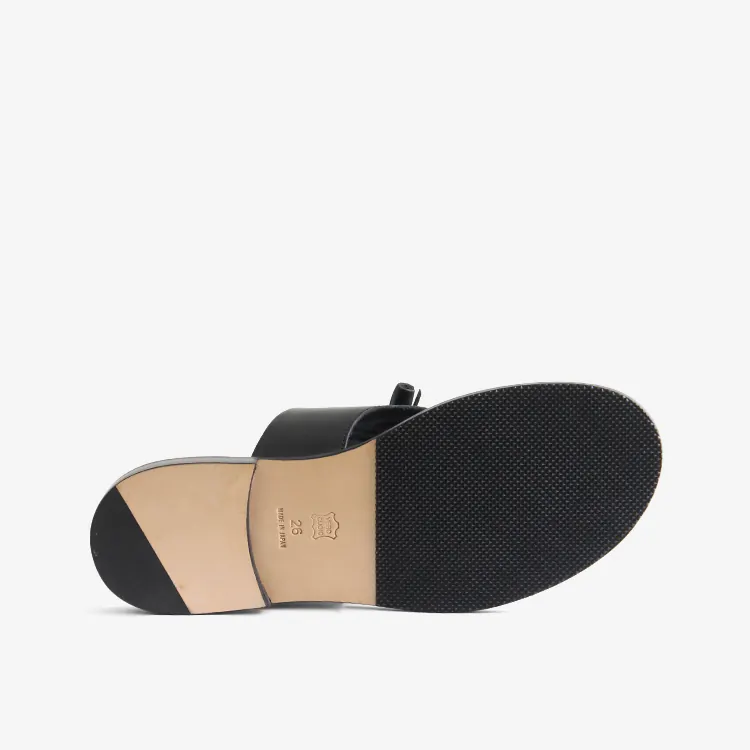 Tomo & Co / Double Tussel Thong Sandal / BLACK