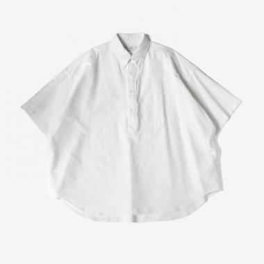  / Oxford Oversized S/S B.D Pullover Shirt / WHITE