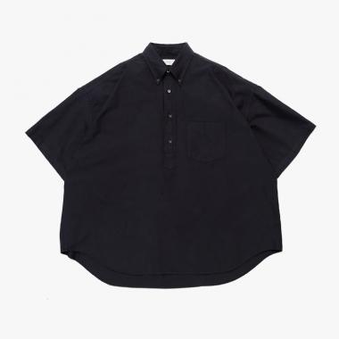  / Oxford Oversized S/S B.D Pullover Shirt / BLACK