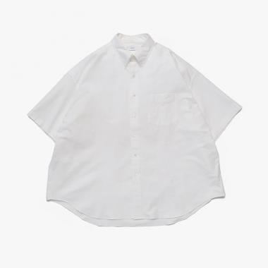  / Oxford S/S Oversized B.D Shirt / WHITE