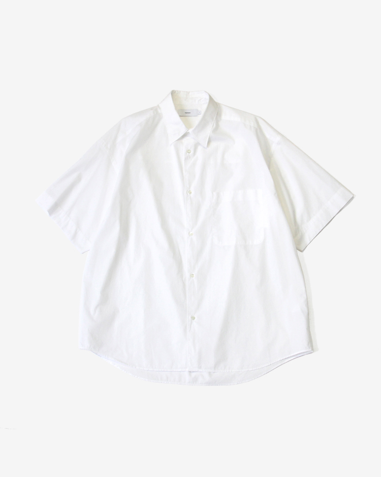 Graphpaper (MEN) / Broad S/S Oversized Regular Collar Shirt / WHITE