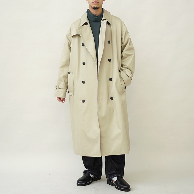 WEST POINT OVERSIZED TRENCH COAT | ATON (MEN)(エイトン) | OUTER 