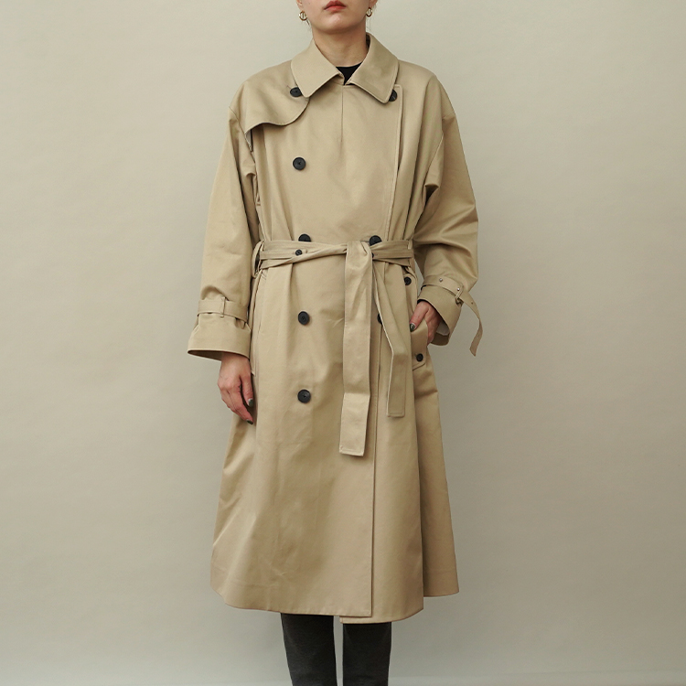 WEST POINT OVERSIZED TRENCH COAT | ATON (MEN)(エイトン) | OUTER