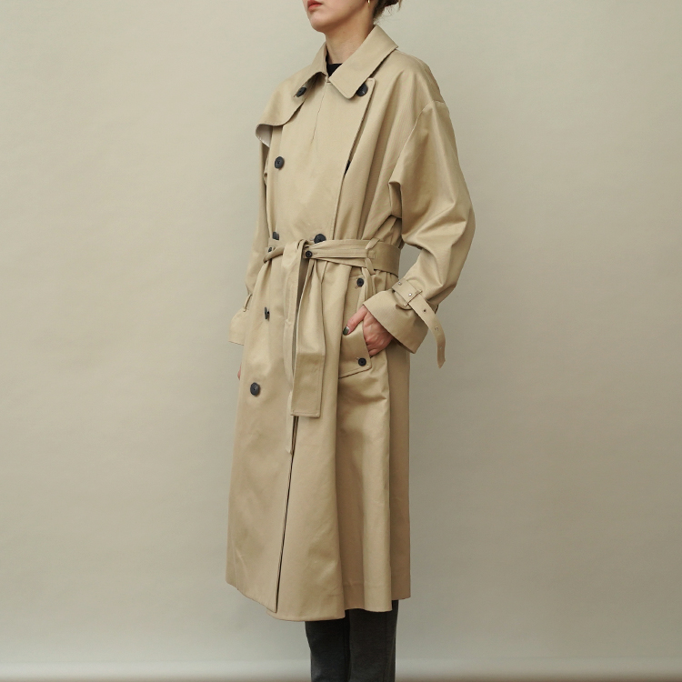 WEST POINT OVERSIZED TRENCH COAT | ATON (MEN)(エイトン) | OUTER