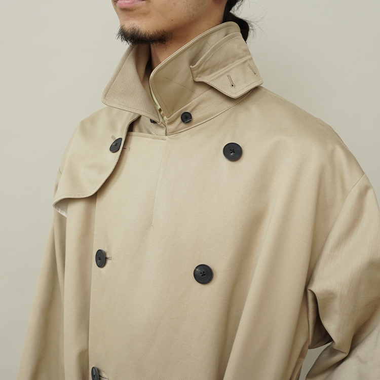 WEST POINT OVERSIZED TRENCH COAT | ATON (MEN)(エイトン) | OUTER