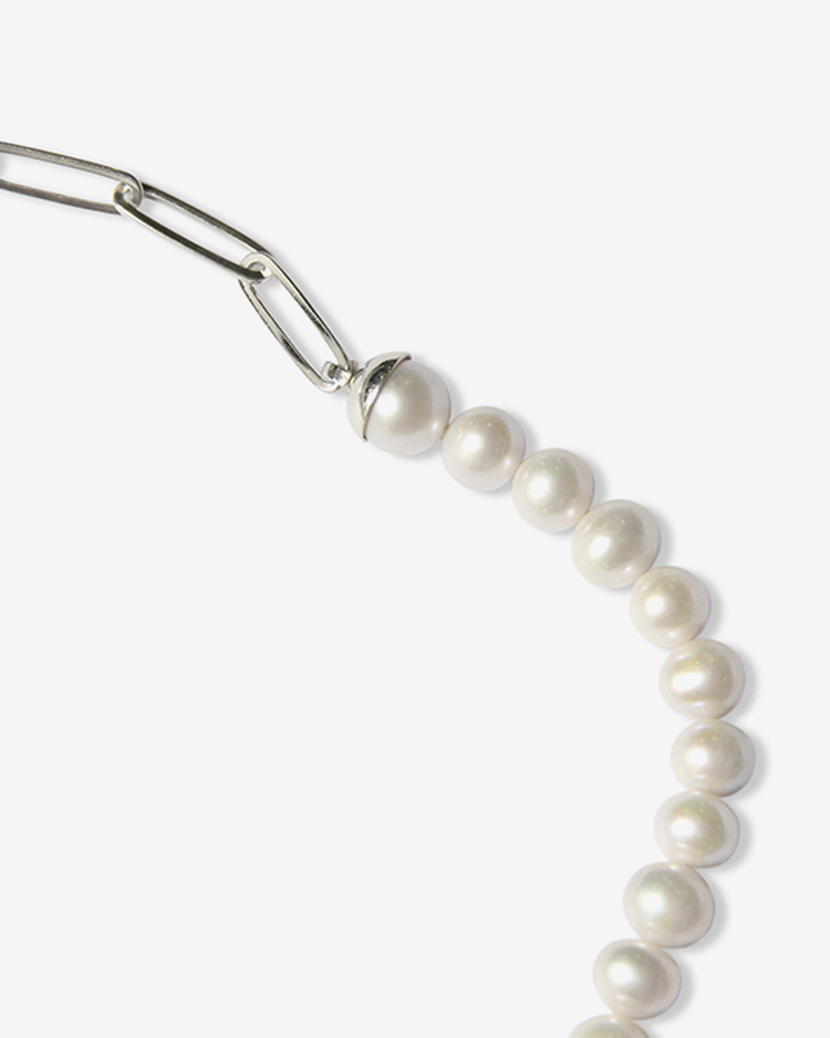 Garden of eden / Pearl Mix PC Chain Necklace (50cm)(22AW080)