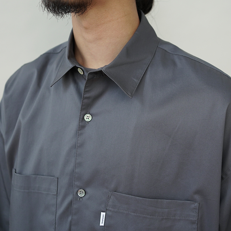 Solotex Twill S/S Oversized Box Shirt / GRAY | Graphpaper (MEN