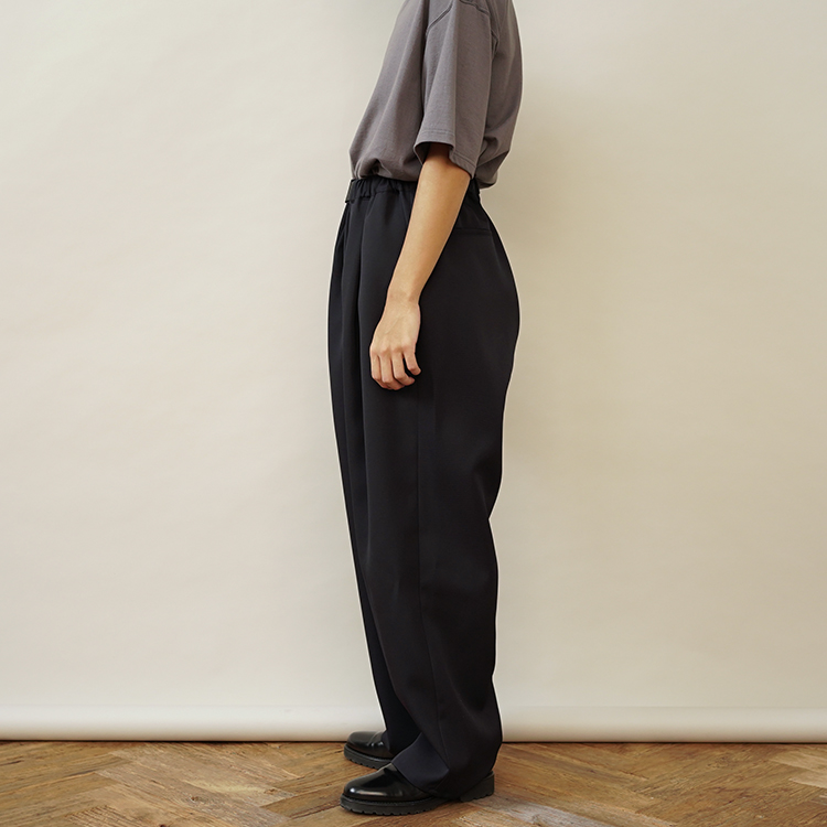 Scale Off Wool Wide Chef Pants / NAVY | Graphpaper (MEN)(グラフ