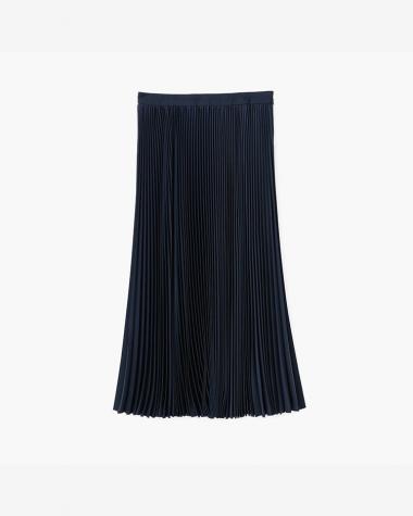 Graphpaper (WOMEN) / Satin Pleats Skirt / NAVY