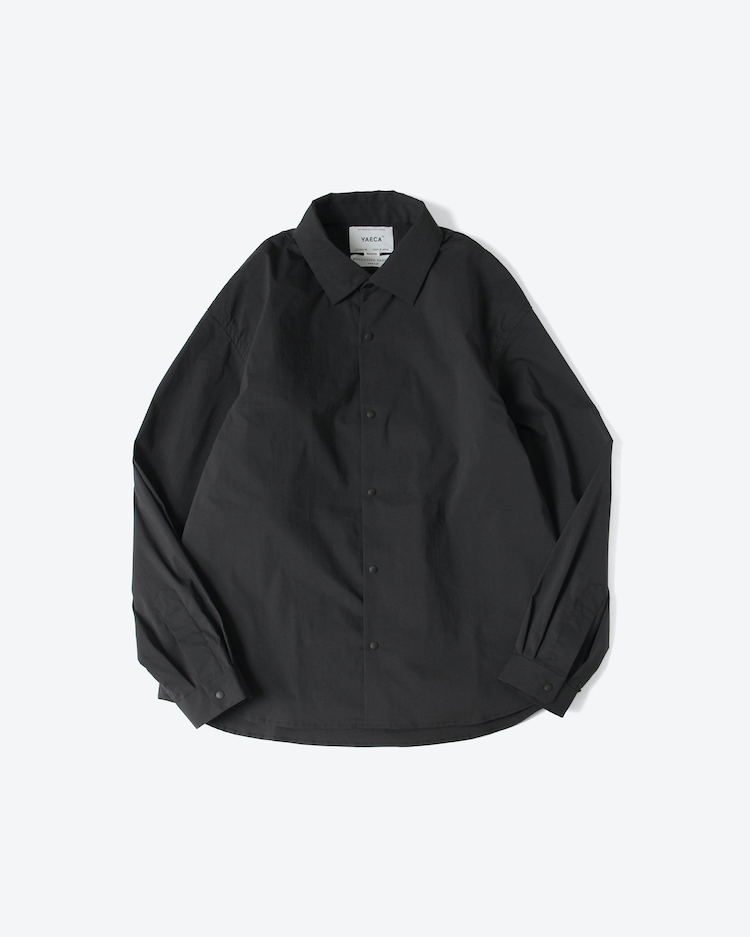 YAECA (MEN) / EXTRA WIDE - COMFORT SHIRT / BLACK