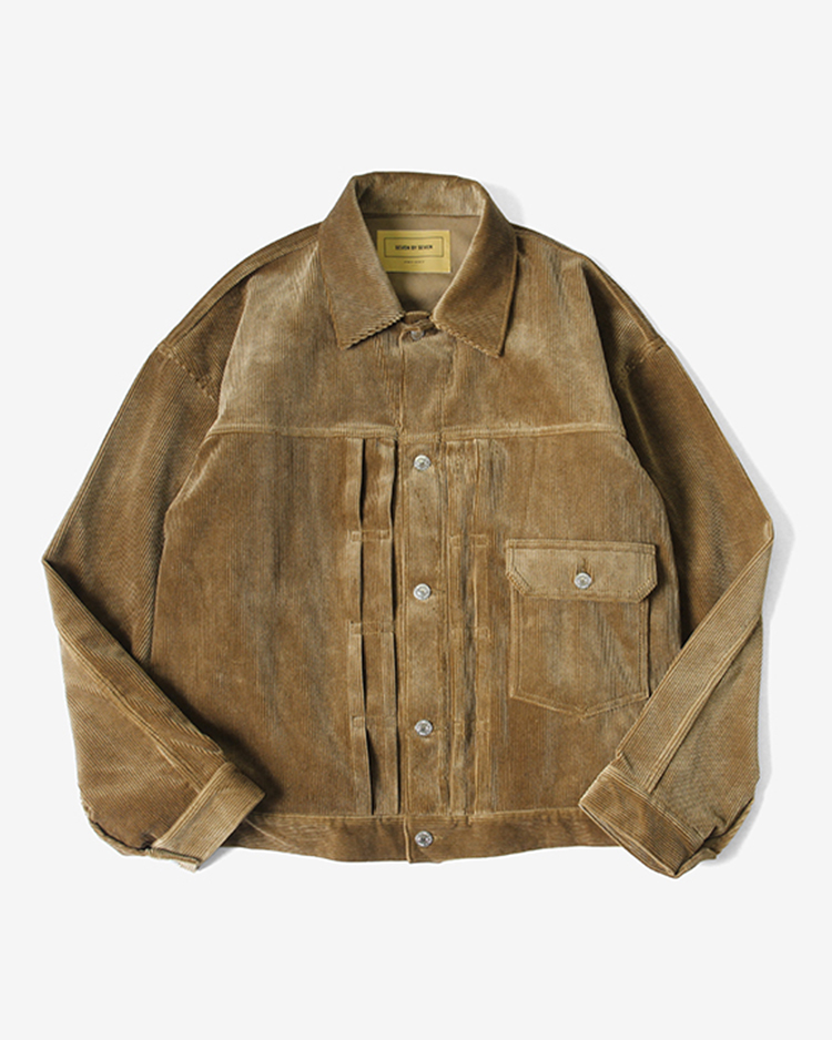 SEVEN BY SEVEN / 1ST TYPE CORDUROY JACKET - Modal mix - / BEIGE