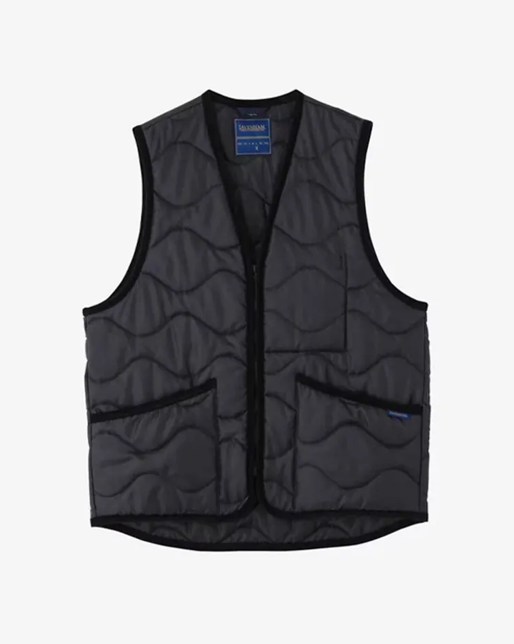 YLÈVE (MEN) / YLÈVE × LAVENHAM / ZIPPED GILET / D.NAVY
