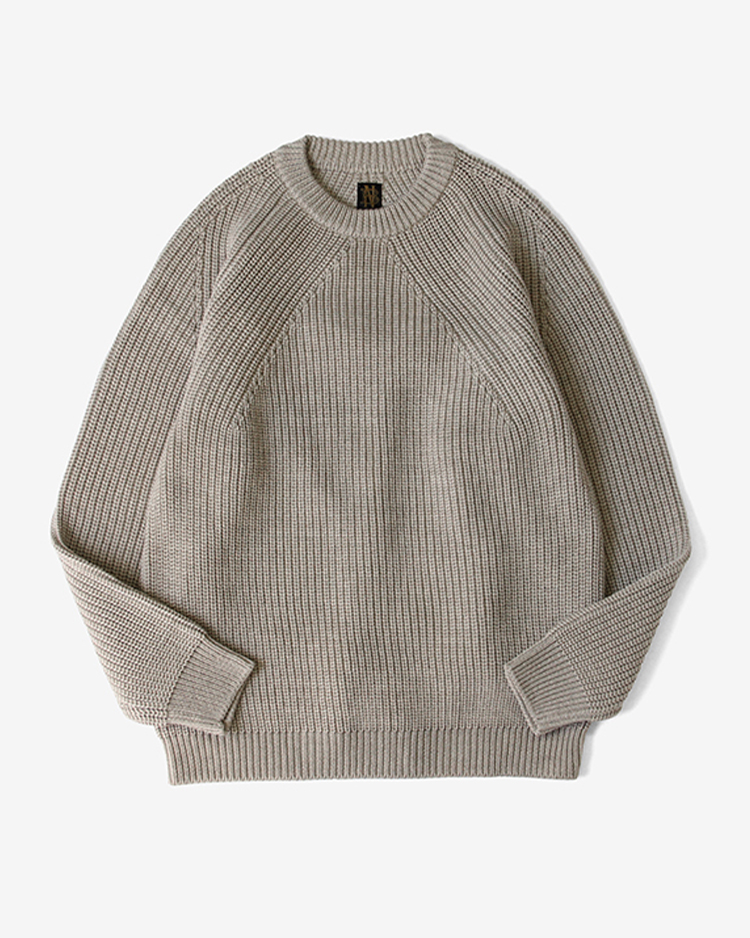 BATONER (MEN) / SIGNATURE CREW NECK / BEIGE