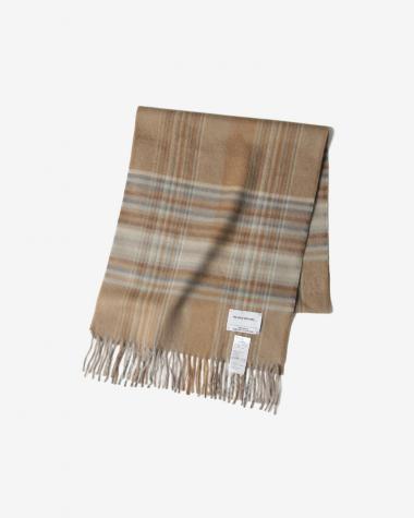  / Brushed Scarf / CHECKED BEIGE