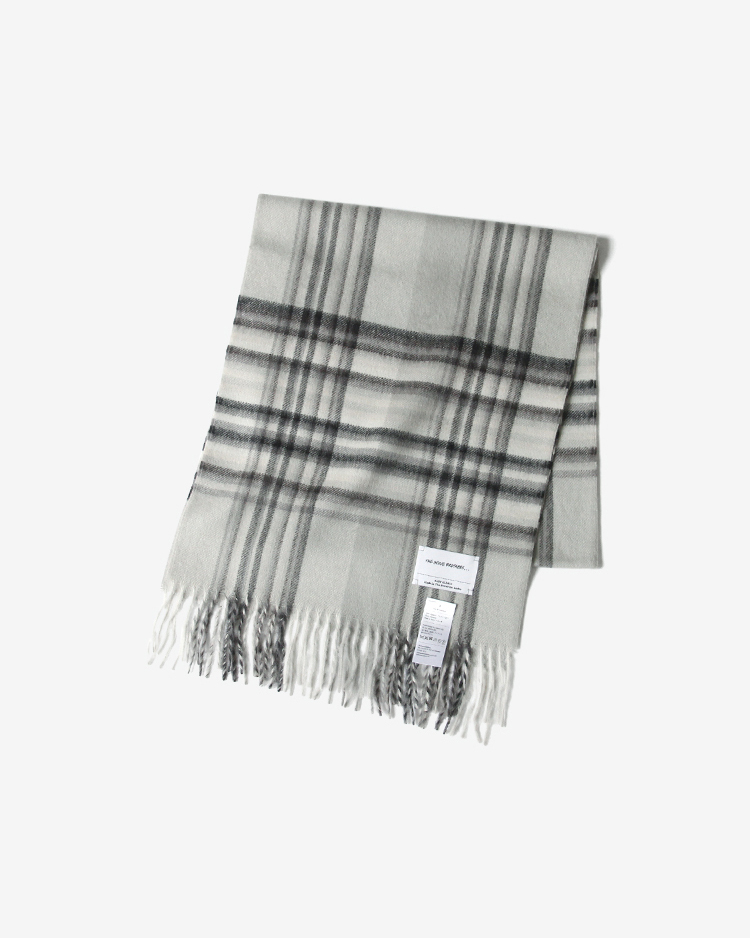 THE INOUE BROTHERS... / Brushed Scarf / CHECKED GREY