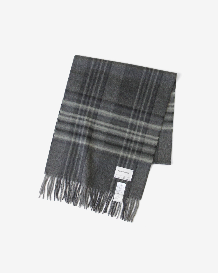 THE INOUE BROTHERS... / Brushed Scarf / CHECKED BLACK