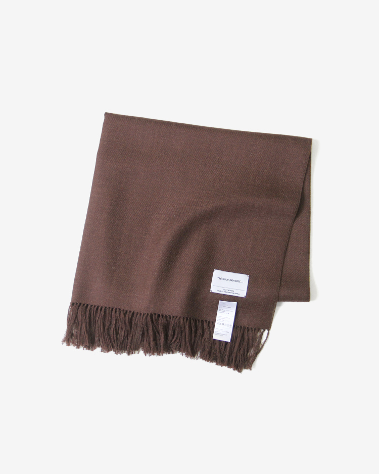 THE INOUE BROTHERS... / Non Brushed Large Stole / BROWN