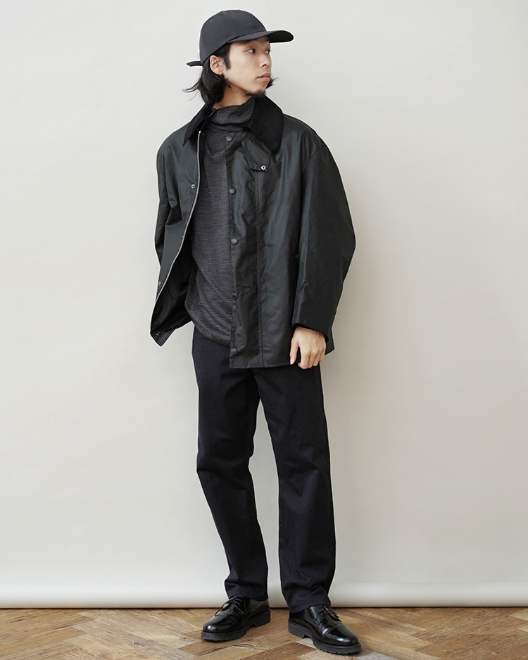 OVERSIZED COVERALL JACKET / BLACK | John Partridge(ジョン パート