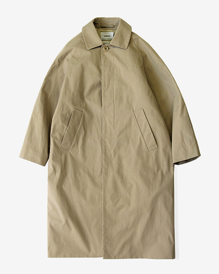 YAECA (WOMEN) / SOUTIEN COLLAR COAT - STANDARD / KHAKI